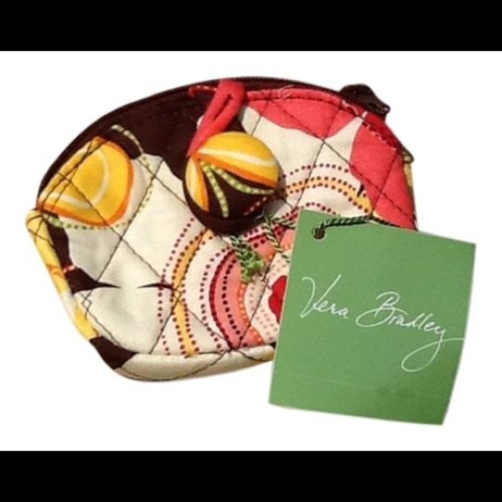 Vera Bradley Buttercup Button Up Coin Purse